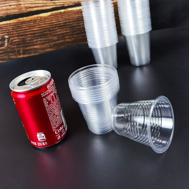 一次性杯子航空杯商用水杯塑料杯家用透明加厚杯茶