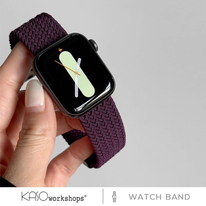 【细款】适用iwatch10表带S9苹果手表applewatch9夏天新款S8尼龙S7编织磁吸S6高级可爱透气SE女S10男运动创意 - 图0