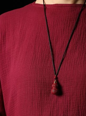 可打开高含量紫金朱砂百福葫芦吊坠福禄寿喜财钥匙扣手机链包挂件