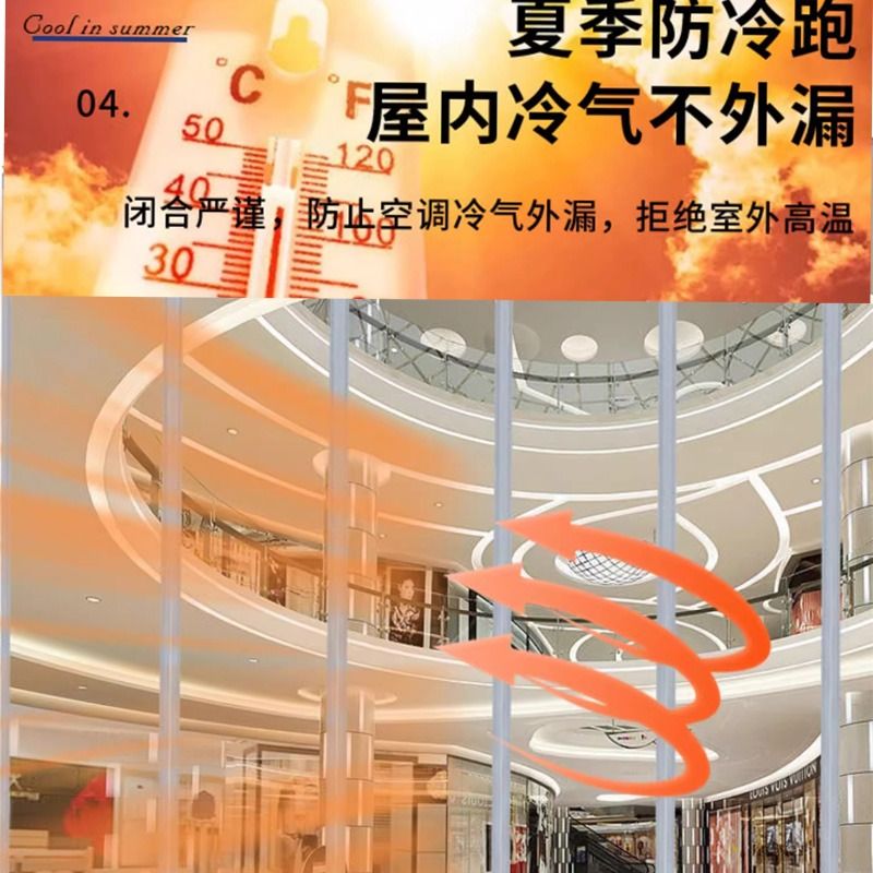 空调软门帘冬夏季透明pvc塑料挡风隔断帘店铺商用皮帘子防蚊冷气