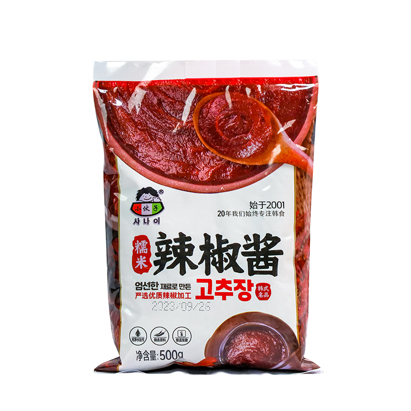 小伙子辣椒酱500g韩式石锅拌饭酱拌面酱做泡菜腌制小菜部队锅辣酱 - 图3