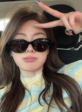 复古猫眼墨镜女高级感辣妹风太阳镜女方圆脸眼镜防紫外线多规格