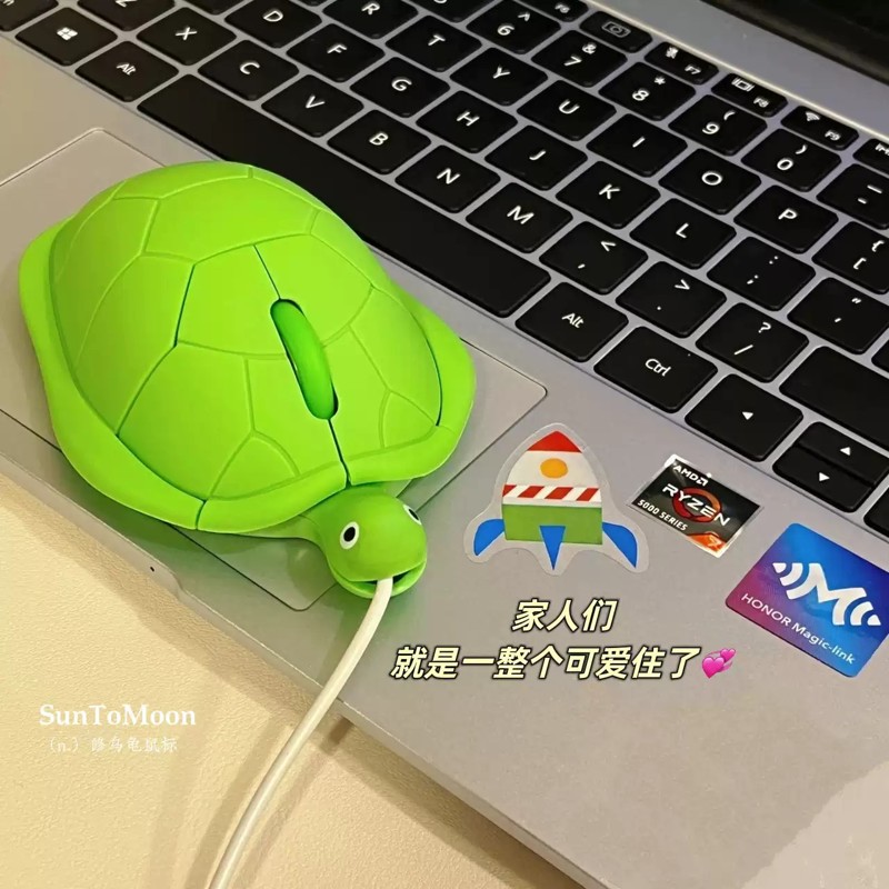 Good-looking and cute turtle mouse usb wired wireless mute creative personalized gift for friends and besties