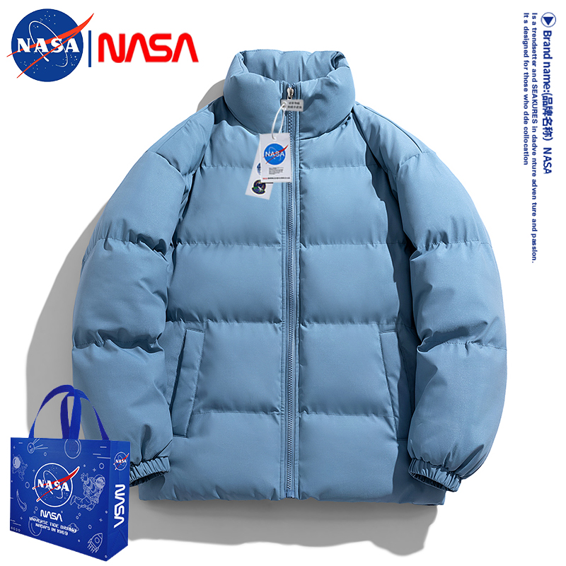 nasa棉衣男女冬季羽绒棉服加厚棉袄情侣面包服冬装外套潮2023年