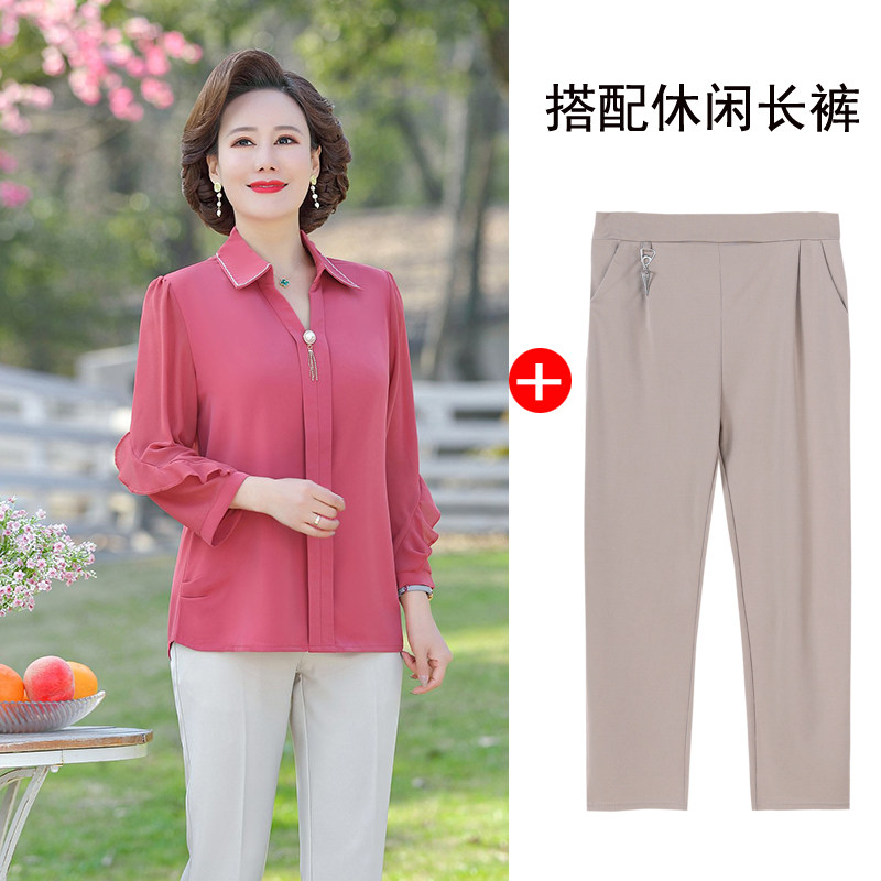 秋装2022新款洋气中老年女秋季小衫 天天特卖工厂店中老年女装