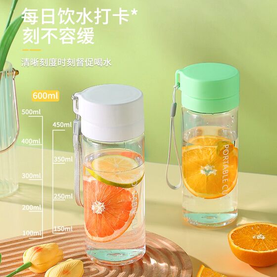 2026 new sports water cup for male and female students with high appearance, portable plastic, high temperature resistance, large capacity for drinking water in summer