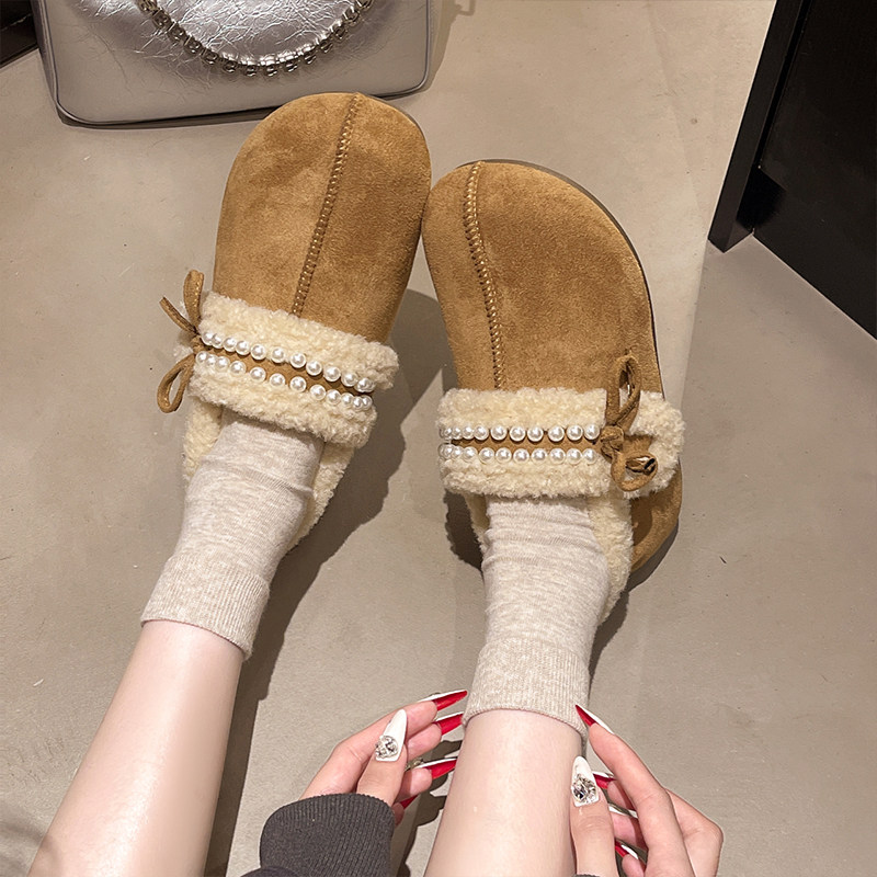 内增高勃肯鞋女2025新款冬季外穿绝美加绒保暖毛毛棉鞋雪地靴34码,淘宝优惠券,粉丝福利购,淘宝优惠卷