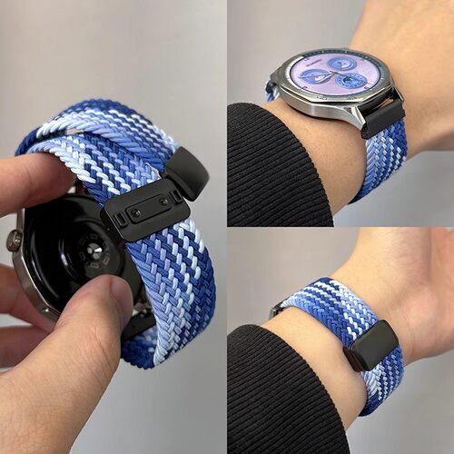 适用华为gt4表带gt5pro编织gt3尼龙gt4gt3pro新款gt2watch4prowatch5男女gs3i荣耀e智能手表22mm金属表盘 - 图3