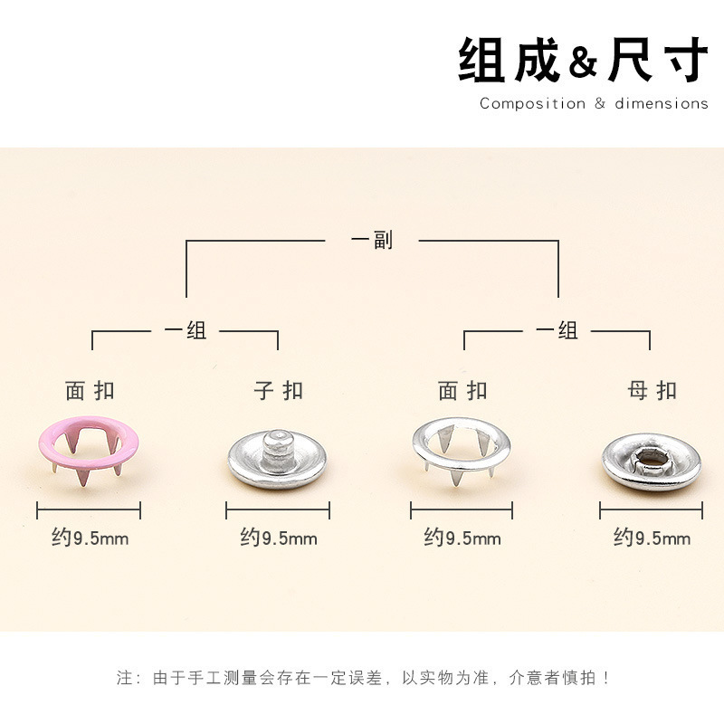 五爪扣安装套装扣子免缝钉扣手压钳按扣工具子母扣新款多功能暗扣 - 图1