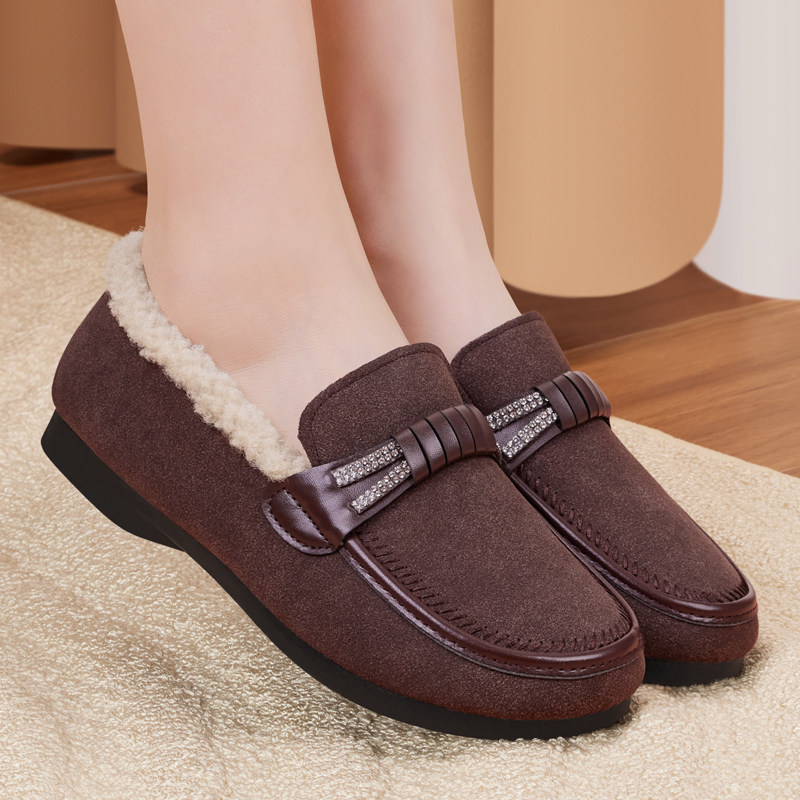 老北京棉鞋女冬季加绒2025新款保暖一脚蹬布鞋加厚防滑软底豆豆鞋,淘宝优惠券,粉丝福利购,淘宝优惠卷