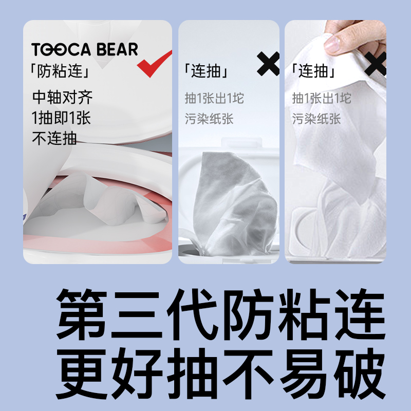 嘟咔熊湿厕纸家洁厕湿巾私处擦屁屁男女士专用湿厕纸家庭实惠装