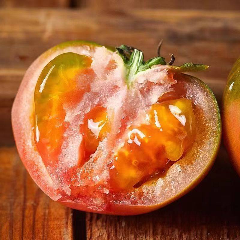 丹东铁皮草莓柿子新鲜生吃水果番茄绿腚碱地铁皮西红柿自然熟现摘,淘宝优惠券,粉丝福利购,淘宝优惠卷