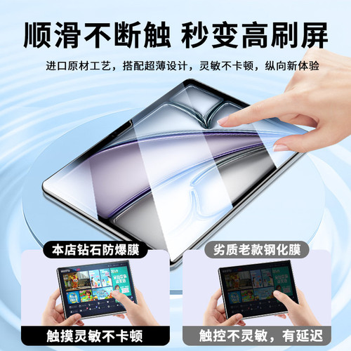 适用iPadPro钢化膜iPad11防摔ipadair6/7/8护眼膜适用air4/5全屏iPadmini8/7/6苹果无尘仓平板10代保护膜11代 - 图1