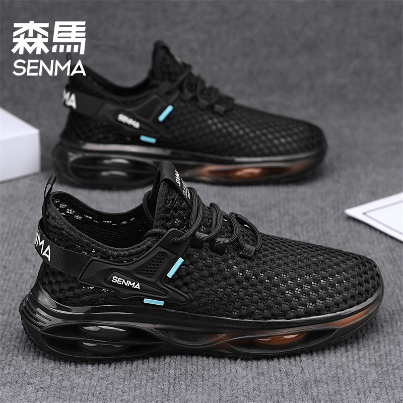 森马2025男女运动鞋夏季新款跑步轻便镂空鞋透气网面运动鞋 - 图3