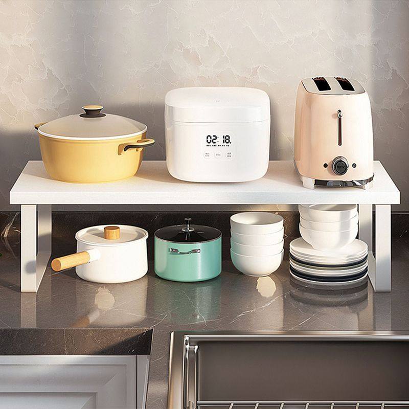 厨房桌面置物架台面分层收纳隔板架子橱柜内碗碟小架子微波炉加高,淘宝优惠券,粉丝福利购,淘宝优惠卷