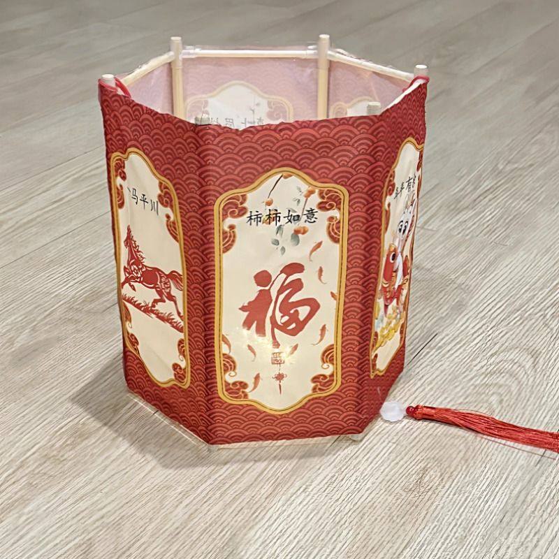 自制防水布灯笼diy制作材料包 儿童创意手绘空白花灯传统宫灯红色,淘宝优惠券,粉丝福利购,淘宝优惠卷