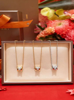 陶瓷玫瑰金小蛮腰手链时尚高级感黑白陶瓷弹簧手环送女友礼物