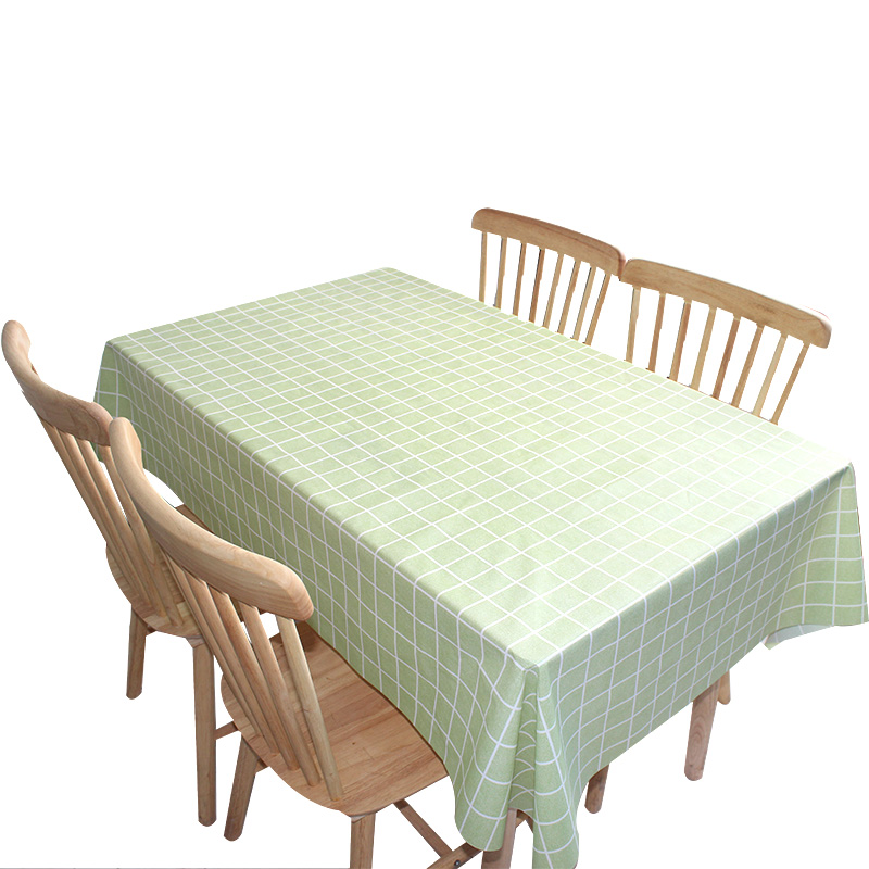 餐桌布防水防油免洗pvc桌布书桌学生茶几桌垫布艺格子简约风现代
