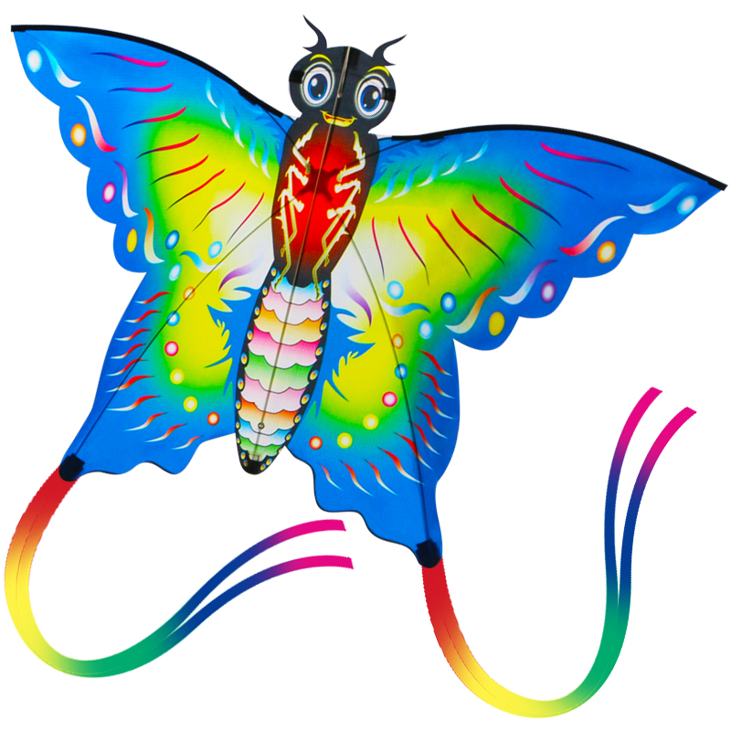 潍坊巧亮蝴蝶风筝色彩艳丽形象逼真微风易飞大型七彩蝴蝶风筝