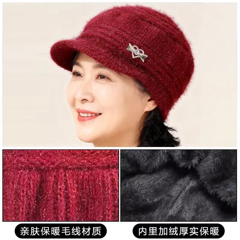 中老年人妈妈冬季帽子女老太太冬天棉帽春秋奶奶老人保暖帽毛线帽,淘宝优惠券,粉丝福利购,淘宝优惠卷