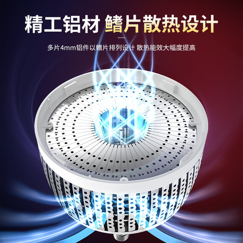 led螺口灯泡节能灯正品e27螺旋家用超亮强光100瓦工厂车间照明灯 - 图3