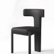 Italian minimalist designer dining chair, home light luxury dining chair, artistic style cafe dining chair, solid wood desk chair