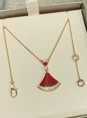 宝家 时尚高品质 裙子扇形项链 轻奢 气质 精致项链高品质 百搭款