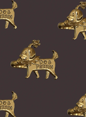 幸运小狗dog person快乐小狗戒指女精致可爱小众设计开口指环