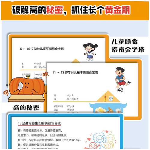 188cm食谱书籍正版儿童成长期营养餐均衡搭配美食大全生长期中小学生科学良好饮食习惯制作教程5-18岁青春期这样吃吃饭做饭健康 - 图2