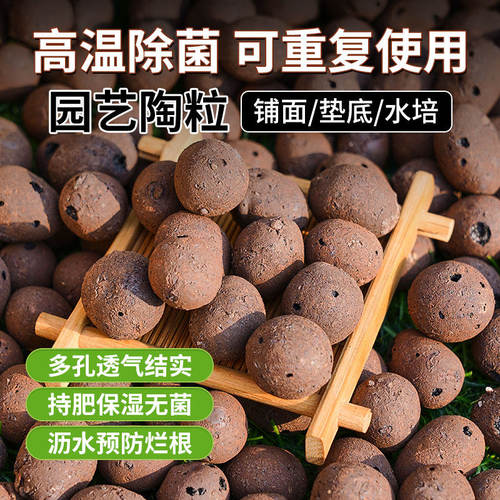 陶粒垫底养花专用营养土多肉盆栽铺面石水培粒透气陶土种花底部 - 图0