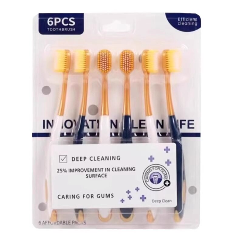 超市同款宽头密丝柔高档牙刷成人软毛高密家用深层清洁口腔