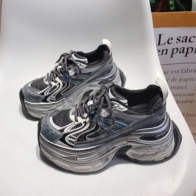 软牛皮~7CM增高做旧老爹鞋女2026新款松糕厚底真皮休闲运动鞋单鞋,淘宝优惠券,粉丝福利购,淘宝优惠卷