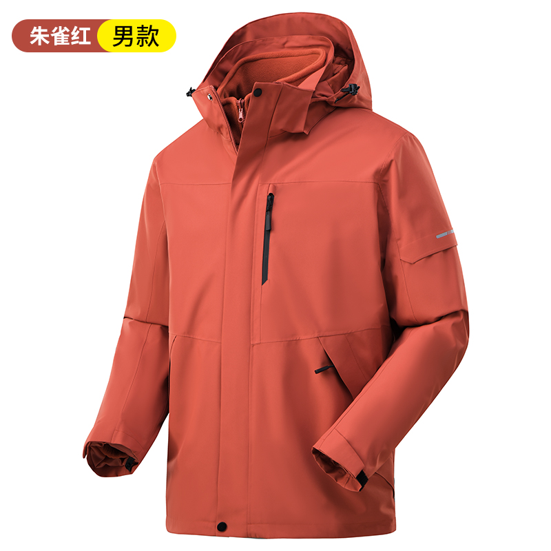 2025新款户外冲锋衣男三合件套防风防水透气保暖防寒登山内胆科技 - 图0