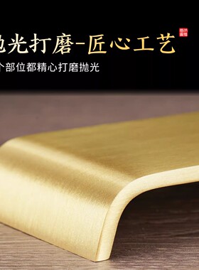 纯黄铜供杯供台套装佛前酒杯底座财神爷仙家贡台光身神台家用佛具