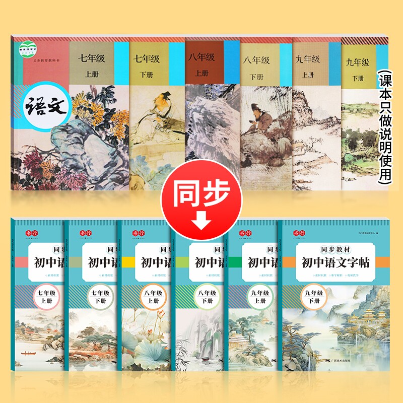 七八九年级语文字帖上册下册同步人教版初中生中文初一衡水体正楷初中钢笔古诗词练字帖中学生楷书临摹练字本积累文言文古诗文偏旁 图 2