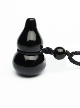 天然黑曜石葫芦吊坠男女超值特惠