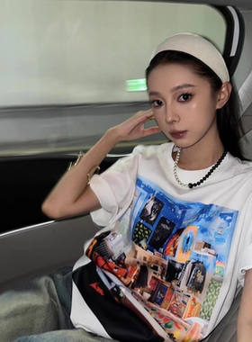 易梦玲同款灰色加宽边发箍女