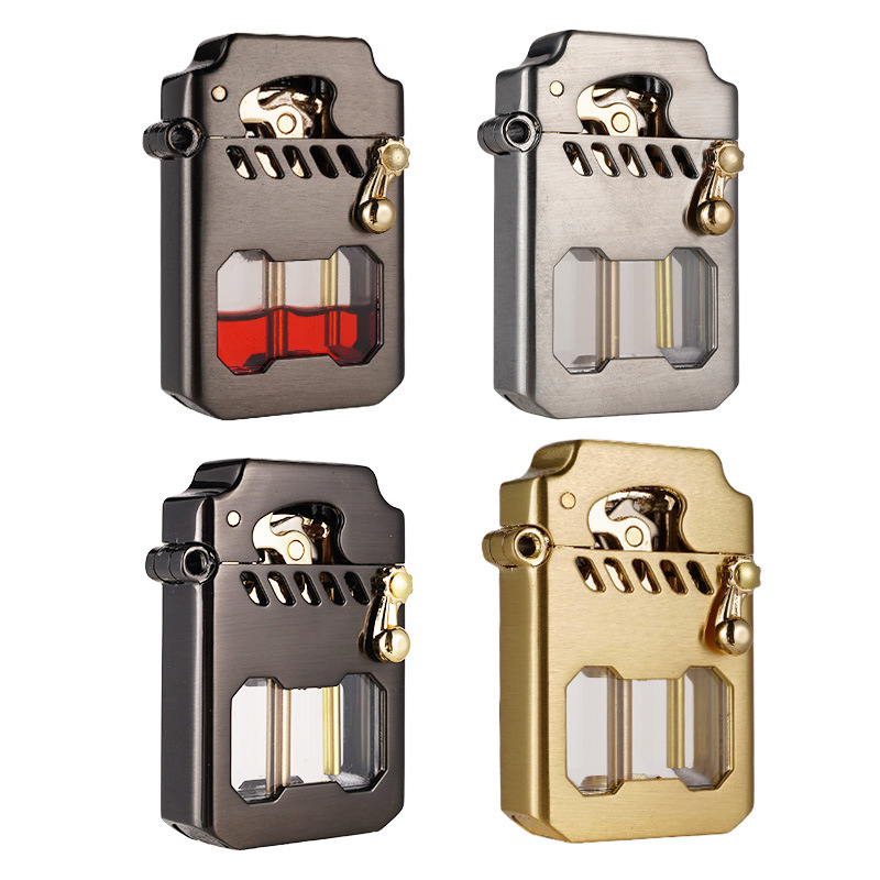 ZORRO佐罗煤油打火机摇臂机甲透明三色彩仓防风礼弹射加油金属 - 图3