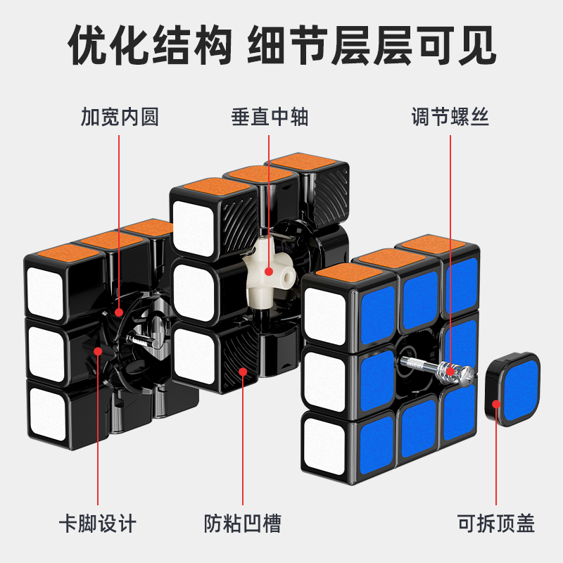 三阶磁力魔方3二四4五阶金字塔儿童块益智玩具解压3d百变圣手二阶 - 图1