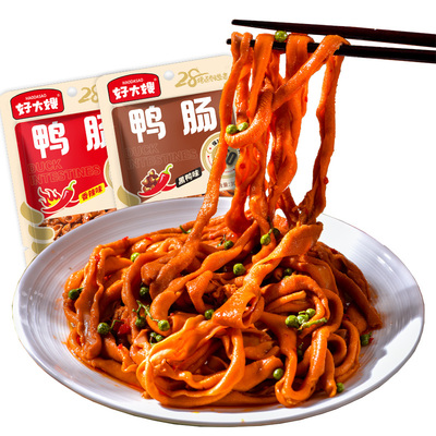 好大嫂香辣鸭肠26g氮气锁鲜香辣弹脆开袋即食休闲追剧解馋小零食