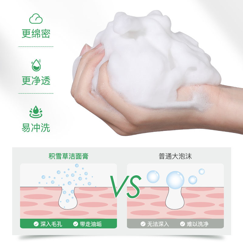 积雪草女氨基酸泡沫清洁男洁面膏 天天特卖工厂店洁面