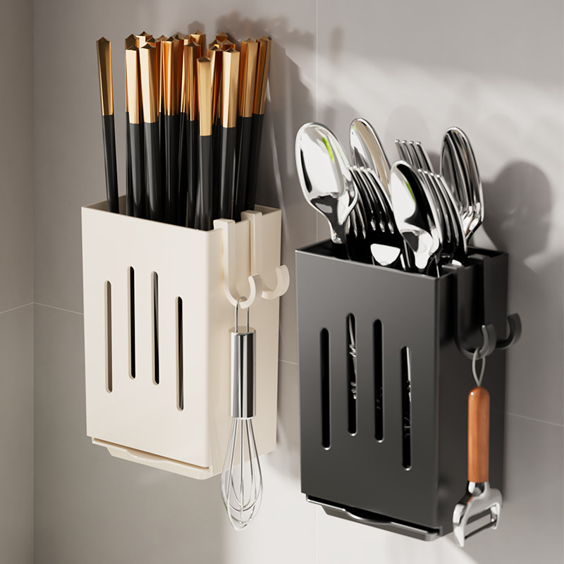 Chopstick storage box chopstick tube kitchen chopstick cage wall-mounted chopstick cage household knife chopstick basket storage rack