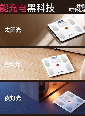 光能充电志高智能体脂秤