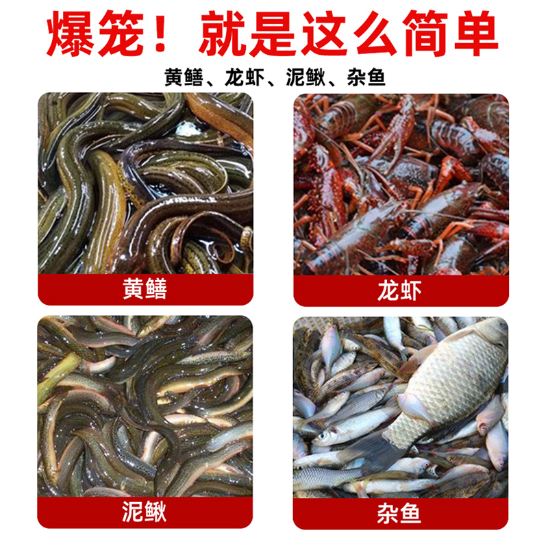 抓黄鳝网笼河虾笼饵料螃蟹鳝鱼小鱼虾笼捕鱼网笼诱饵球主攻配方 - 图2