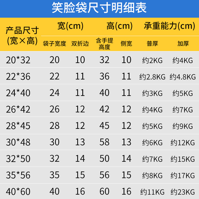 加厚笑脸袋透明塑料方便袋打包袋子手提外卖背心袋购物水果袋批发,淘宝优惠券,粉丝福利购,淘宝优惠卷