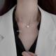 2026 New Simple Single Pearl Necklace Women's High-end Artificial Transfer Bead Pendant Clavicle Necklace Silver