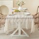 Pastoral forest cotton thread tablecloth American forest hollow crochet rectangular woven tablecloth lace tassel table mat