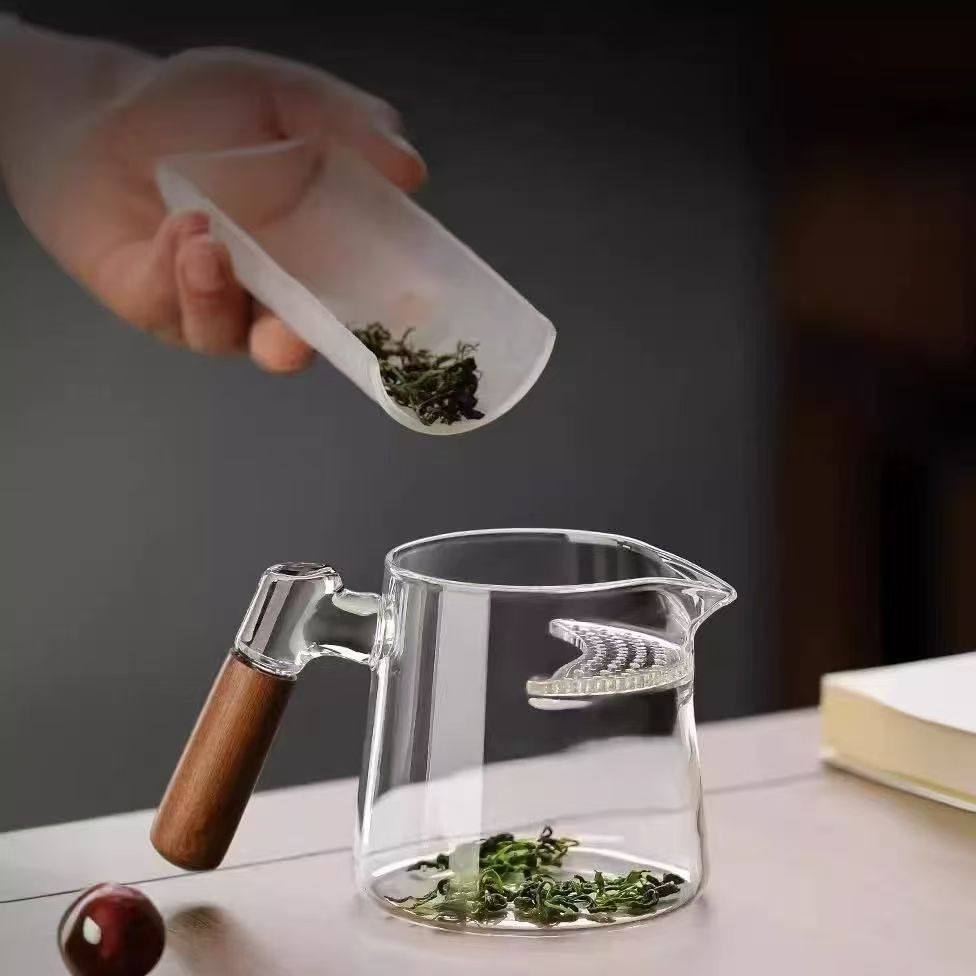 月牙玻璃公道杯加厚带滤网过滤一体绿茶泡茶壶茶海高档茶滤高硼硅,淘宝优惠券,粉丝福利购,淘宝优惠卷