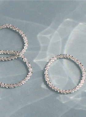 乾佳轻奢小众设计感925纯银戒指闪亮指环女叠戴个性气质时尚女风