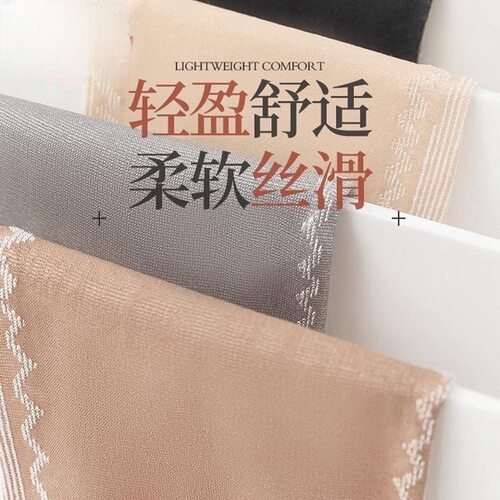 棉底丝袜女薄款短夏季水晶防勾丝防滑袜子隐形船袜短袜中筒袜肉色 - 图2